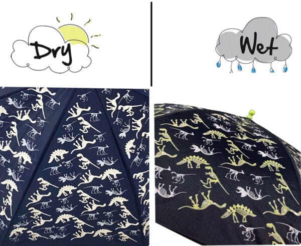 personalized kids umbrella bulk Dinosaur color changing umbrellas