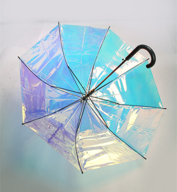 46" Clear Holographic Iridescent Umbrellas Wholesales