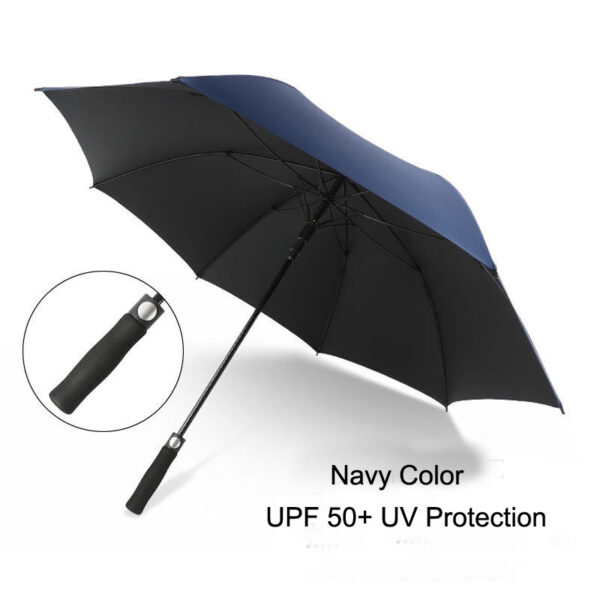 Custom 48 inch Blue Golf Umbrellas with UPF 50+ UV Protection