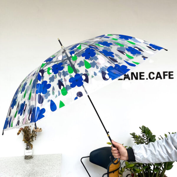 46" clear umbrella with flowers wholesale and bulk
