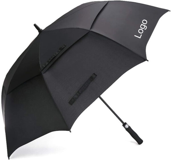 60 inch double canopy black golf umbrellas wholesales