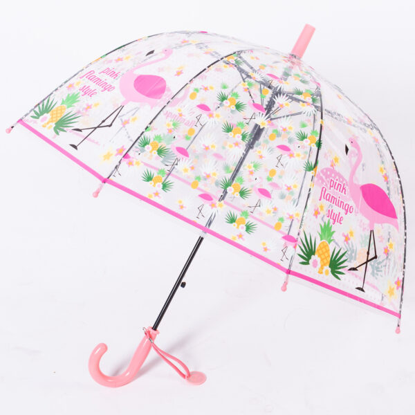 flamingo children Clear Bubble umbrellas bulk