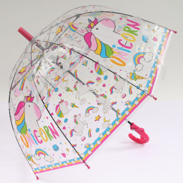 Unicorn Kid's Clear Bubble umbrellas bulk