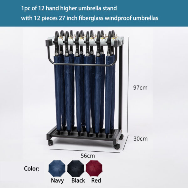 Custom Hotel Guest Umbrellas With Umbrellas Stand