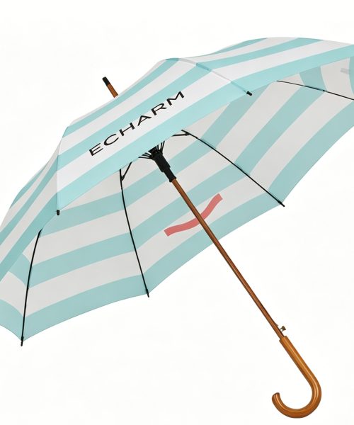 wooden handle hotel guest umbrellas